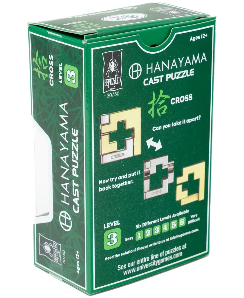 Bepuzzled Hanayama Level 3 Cast Puzzle, Cross