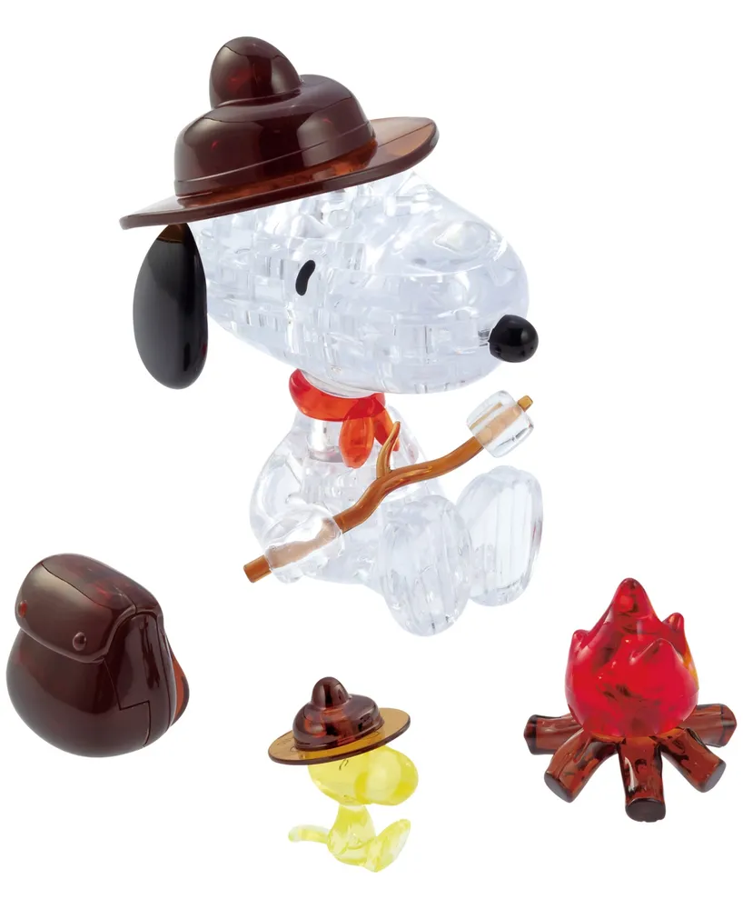 Bepuzzled 3D Crystal Puzzle Peanuts Snoopy Campfire, 43 Pieces