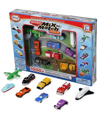 Popular Playthings Micro Mix or Match Vehicles Set, 27 Pieces