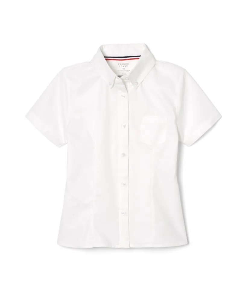French Toast Little Girls Short Sleeve Oxford Shirt