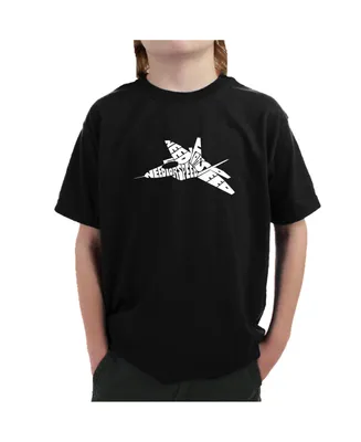 La Pop Art Boys Word T-shirt - Fighter Jet Need For Speed