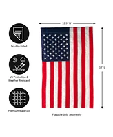 Evergreen American Flag Garden Applique Embroidered Flag 12.5 x 18 Inches Indoor Outdoor Decor