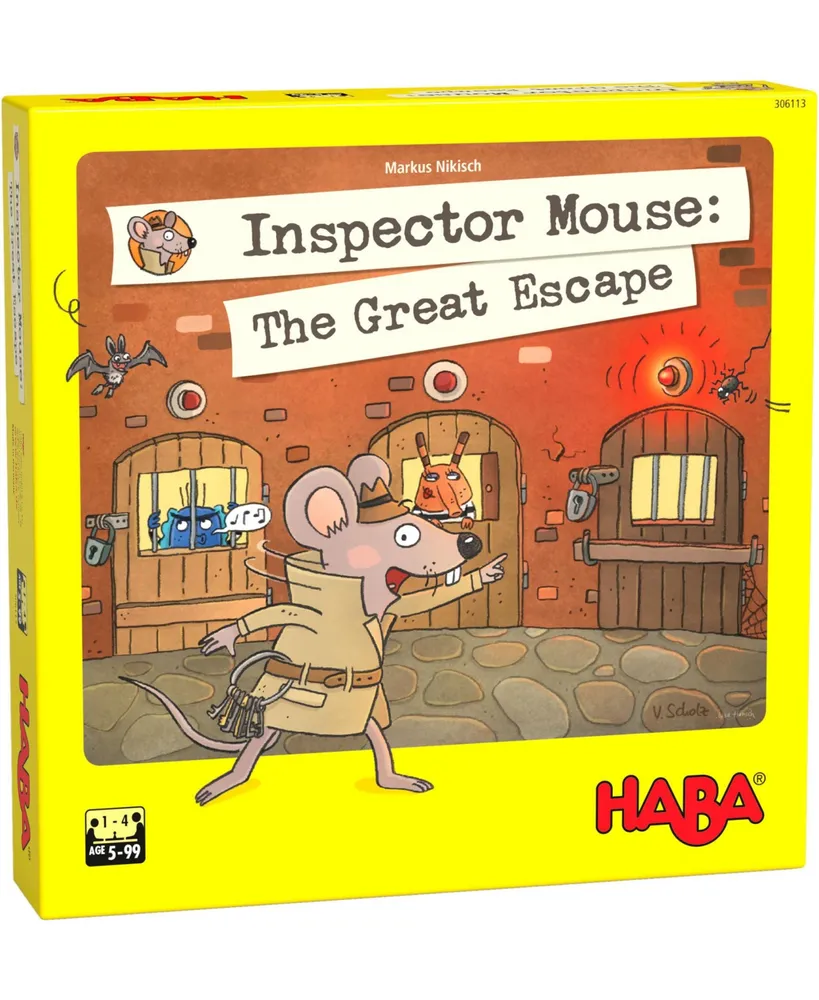 Haba Inspector Mouse: The Great Escape - Detective Board Games for Family Night, Cooperative Memory Games for Ages 5+, Includes 3D Playing Board
