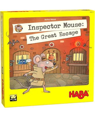 Haba Inspector Mouse: The Great Escape - Detective Board Games for Family Night, Cooperative Memory Games for Ages 5+, Includes 3D Playing Board