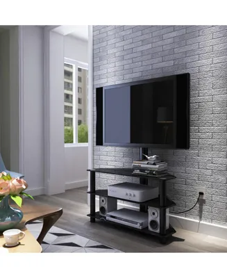Simplie Fun Multi-Function Tv Stand Height Adjustable Bracket Swivel 3-Tier