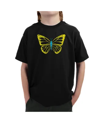 La Pop Art Boys Word T-shirt - Butterfly