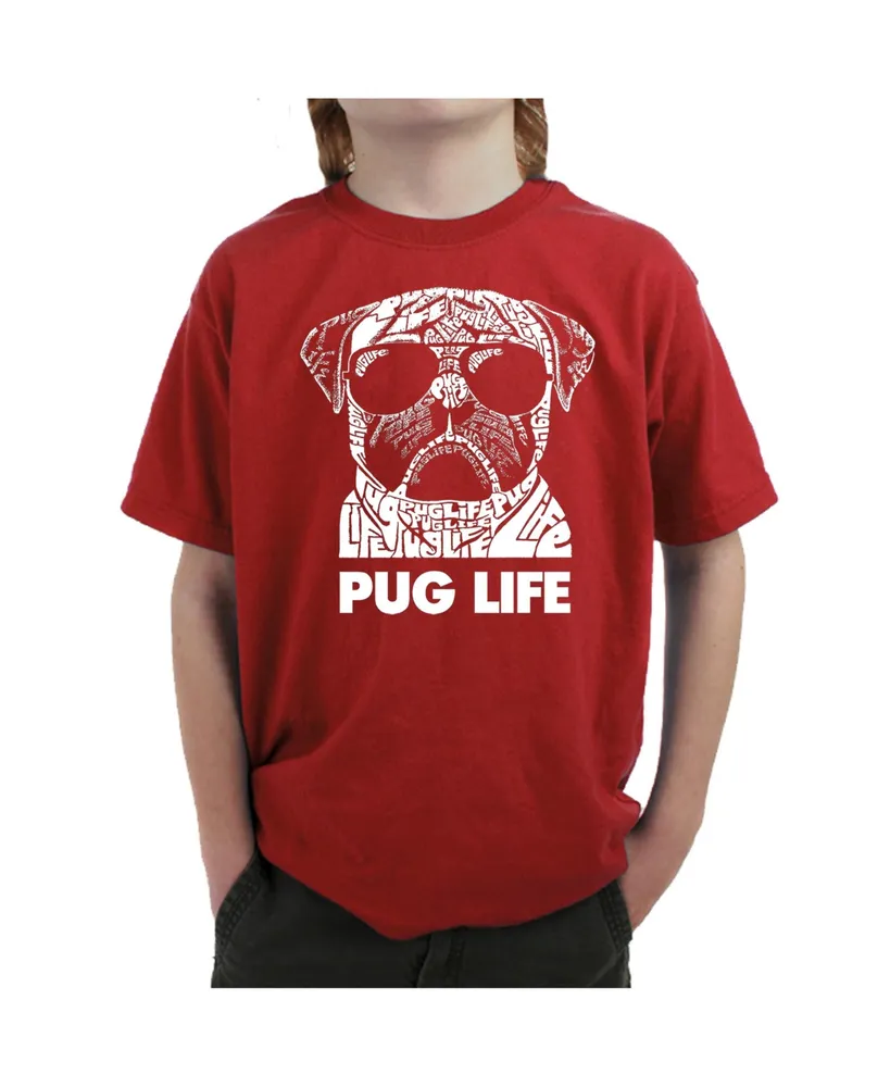 Big Boy's Word Art T-shirt - Pug Life