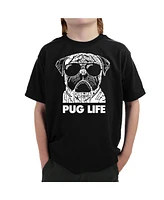 Big Boy's Word Art T-shirt - Pug Life