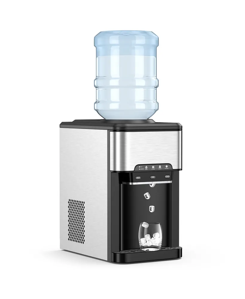 Costway 3-in-1 Water Cooler Dispenser with Built-in Ice Maker w/ 3 Temperature Settings