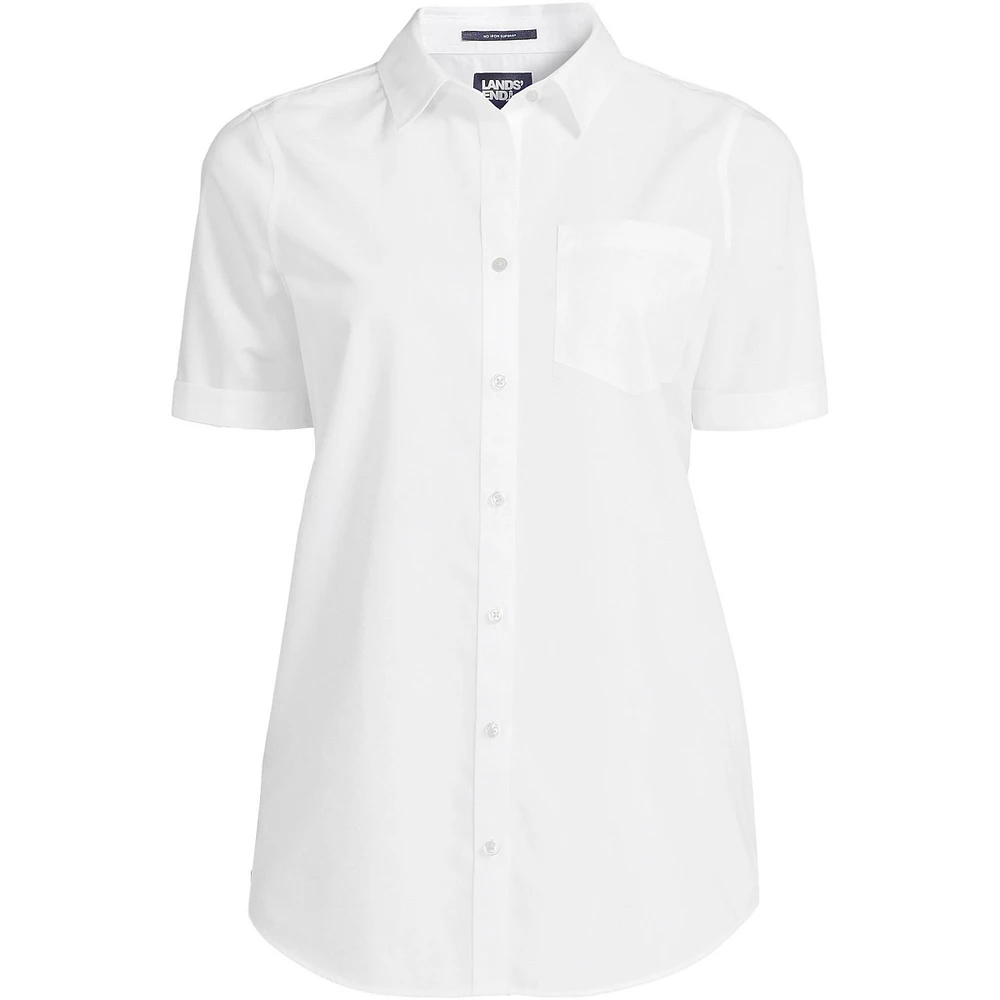 Lands' End Women's Wrinkle Free No Iron Short Sleeve Shirt