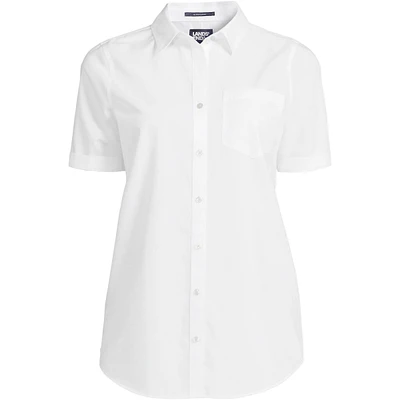 Lands' End Women's Wrinkle Free No Iron Short Sleeve Shirt