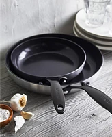 GreenPan Venice Pro Noir Tri-Ply Stainless Steel 2 Piece Nonstick Frying Pan Set