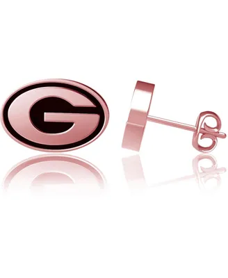 Women's Dayna Designs Georgia Bulldogs Rose Gold Post Earrings