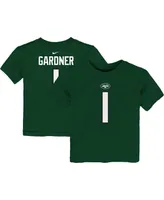 Toddler Boys and Girls Sauce Gardner Green New York Jets Player Name Number T-shirt