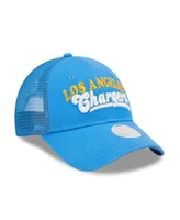 Women's New Era Powder Blue Los Angeles Chargers Team Trucker 9FORTY Snapback Hat