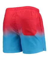 Men's Foco Light Blue Houston Oilers Gridiron Classics Retro Dip-Dye Swim Shorts