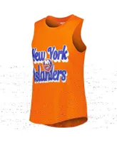 Women's Concepts Sport Heather Orange, Heather Royal New York Islanders Meter Muscle Tank Top and Pants Sleep Set