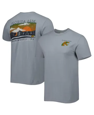 Men's Gray Florida A&M Rattlers Campus Scenery Comfort Color T-shirt