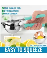 Zulay Kitchen Large Manual Citrus Press Juicer and Lime Squeezer Stainless Steel