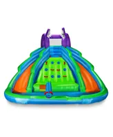 Cloud 9 Climbing Wall Bounce House with Water Slide, Splash Pool & Blower