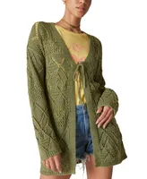 Lucky Brand Women's Tie-Front Long-Sleeve Cardigan