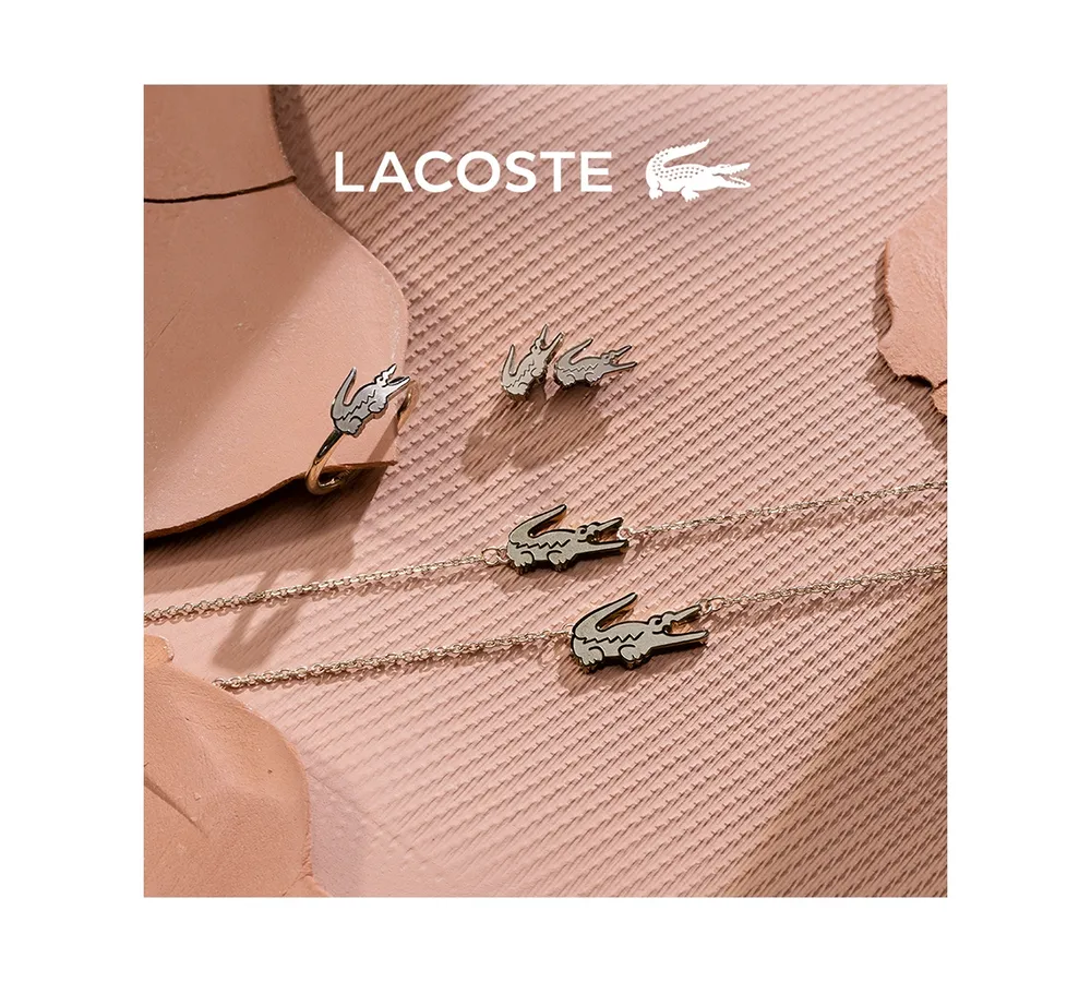 Lacoste Carnation Gold Tone Crocodile Bracelet