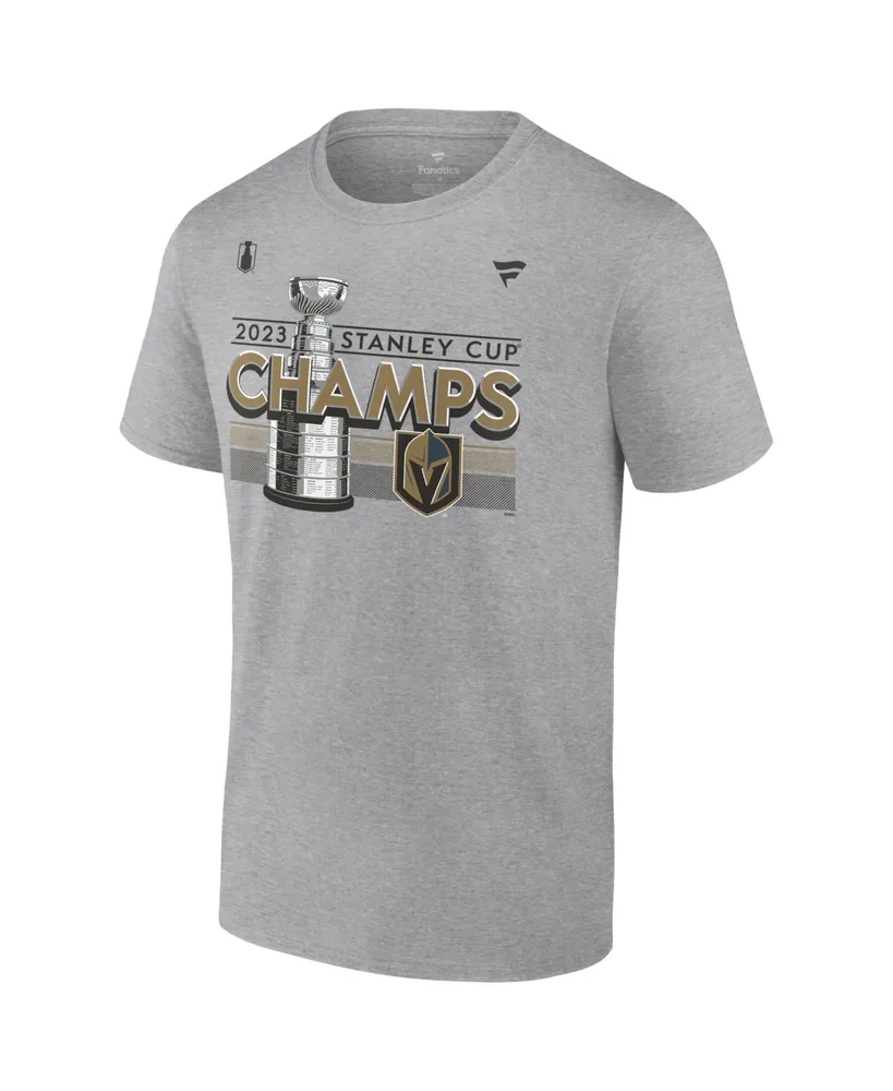 Men's Fanatics Heather Gray Vegas Golden Knights 2023 Stanley Cup Champions Locker Room T-shirt