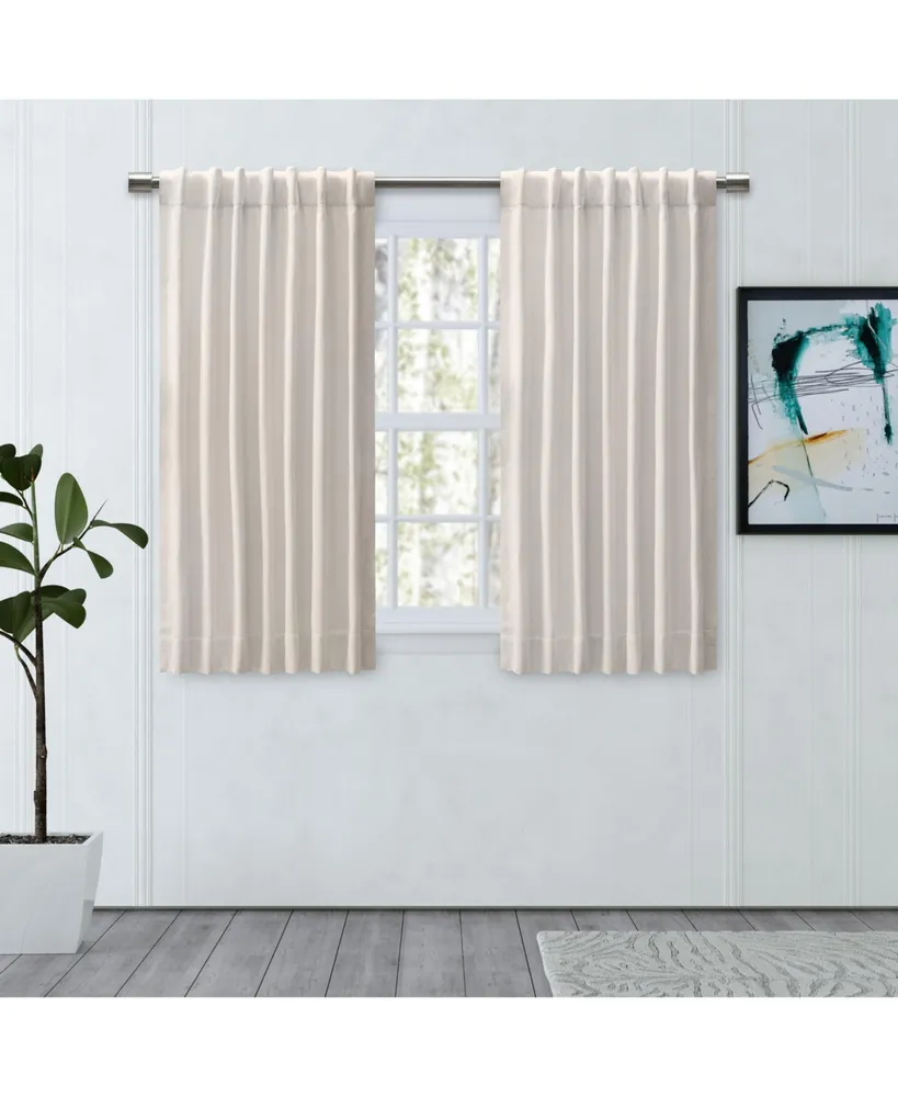 Chevron 80C/20P Sustainable Triple Lined Rod Pocket w/Back Tabs Curtain Panel 48"W x 45"L