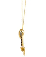 Le Vian Ombre Chocolate Ombre Diamond & Nude Diamond High Heel Sandal Pendant Necklace (3/4 ct. t.w.) in 14k Gold, 18" + 2" extender