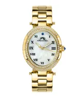 Porsamo Bleu Women's South Sea Oval Crystal Stainless Steel Bracelet Watch 106BSSO