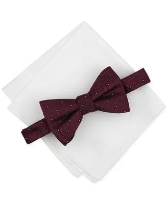 Alfani Men's Salley Dotted Bow Tie & Pocket Square Set, Created for Macy's