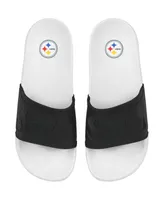 Women's Foco Pittsburgh Steelers Script Wordmark Slide Sandals