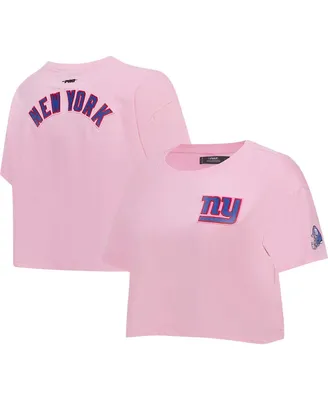 Women's Pro Standard Pink New York Giants Cropped Boxy T-shirt
