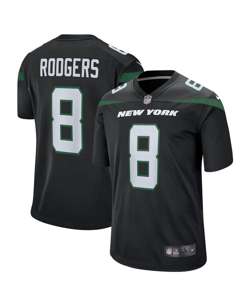 Big Boys Nike Aaron Rodgers Stealth Black New York Jets Game Jersey