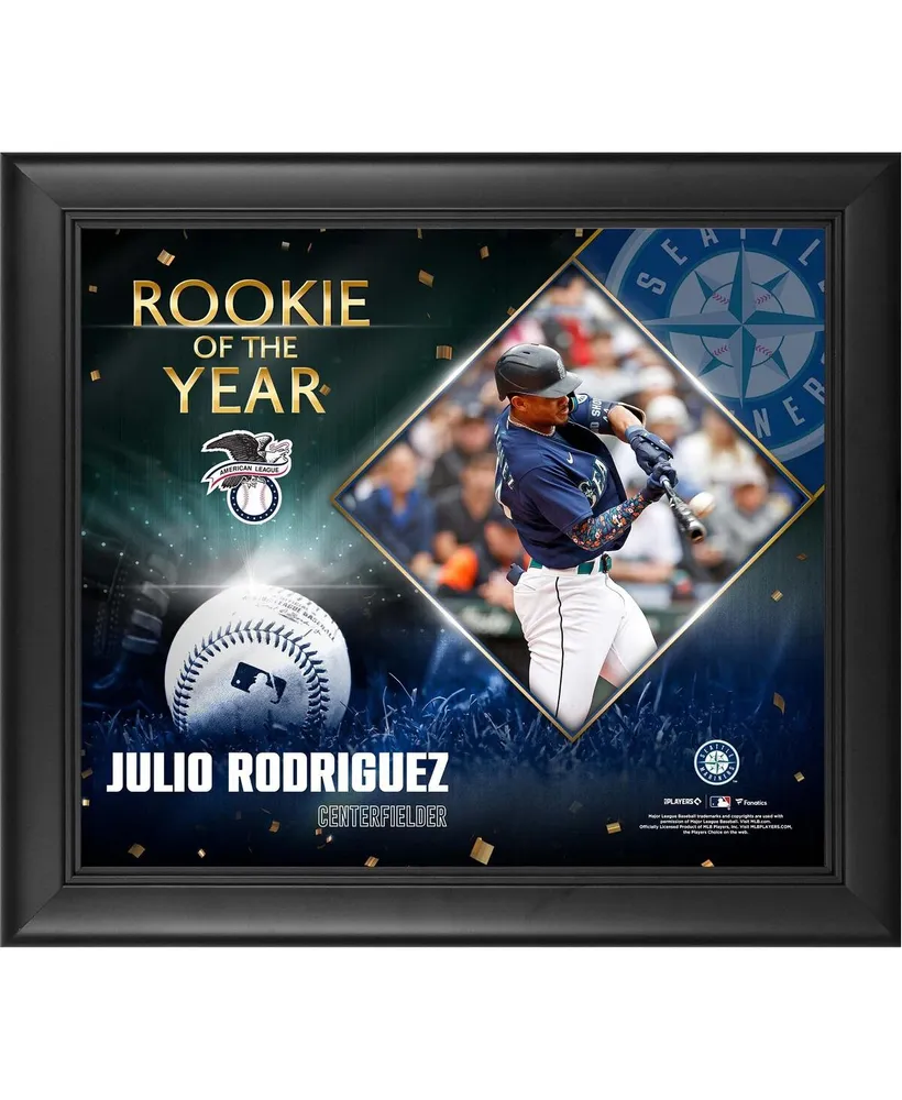 Fanatics Authentic Julio Rodriguez Seattle Mariners 2022 American League Rookie of the Year Framed 15'' x 17'' Collage