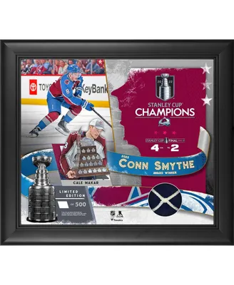 Cale Makar Colorado Avalanche 2022 Stanley Cup Champions Framed 15'' x 17'' x 1'' Conn Smythe Collage with a Piece of Game