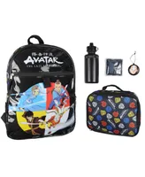 Avatar The Last Airbender Nickelodeon Characters Aang Zuko Katara Sokka 5 Pc Backpack Lunchbox Icepack Water Bottle