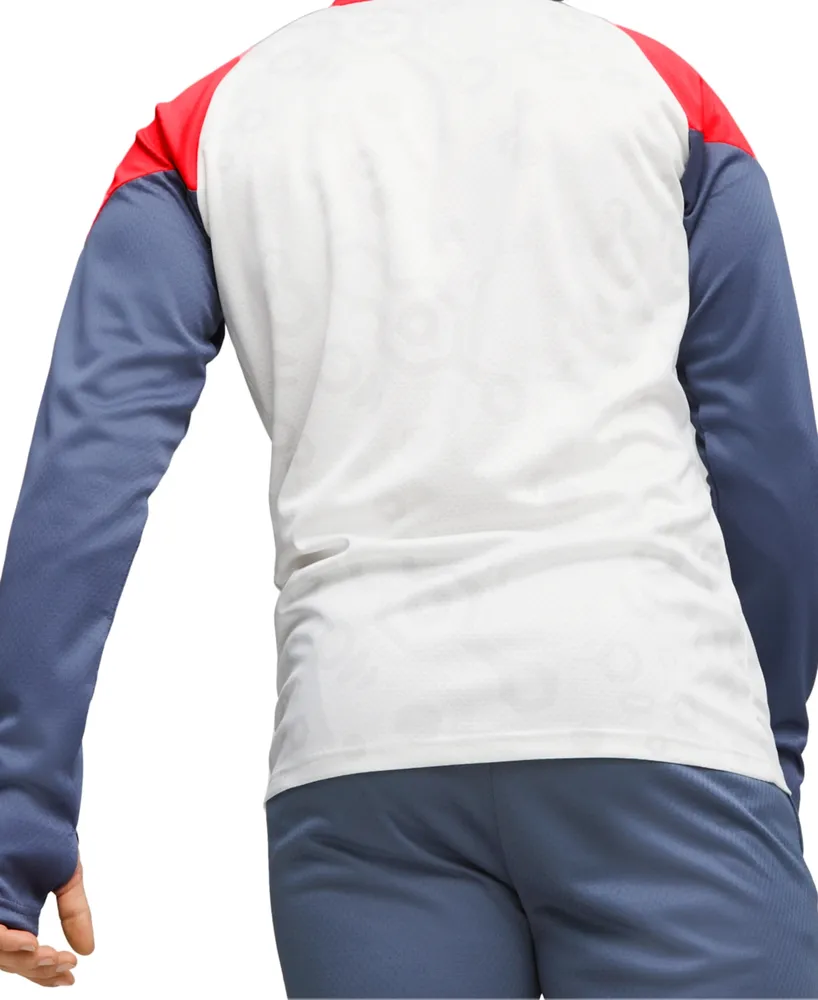 Puma Men's IndividualCUP Moisture Wicking Crewneck Long-Sleeve Training T-Shirt - White