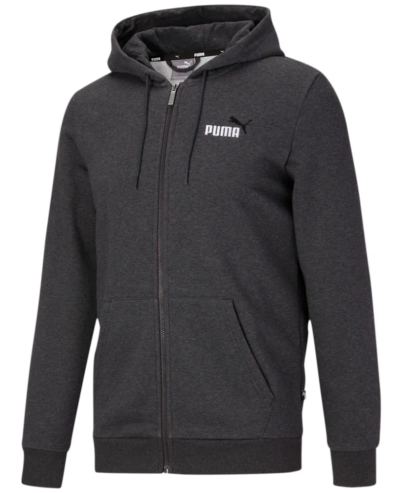 Puma Men's Zip-Front Long Sleeve Small Logo Hoodie