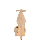 Nine West Women's Laken Tapered Heel Ankle Strap Dress Pumps - Light Natural