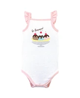 Hudson Baby Girls Cotton Sleeveless Bodysuits 5pk