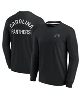 Men's and Women's Fanatics Signature Black Carolina Panthers Super Soft Long Sleeve T-shirt