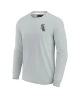 Men's and Women's Fanatics Signature Gray Chicago White Sox Super Soft Long Sleeve T-shirt