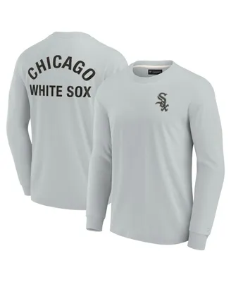 Men's and Women's Fanatics Signature Gray Chicago White Sox Super Soft Long Sleeve T-shirt