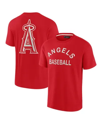 Men's and Women's Fanatics Signature Red Los Angeles Angels Super Soft Short Sleeve T-shirt