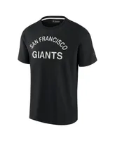 Men's and Women's Fanatics Signature Black San Francisco Giants Super Soft Short Sleeve T-shirt