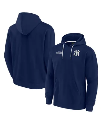 Men's and Women's Fanatics Signature Navy New York Yankees Super Soft Fleece Pullover Hoodie