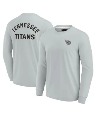 Men's and Women's Fanatics Signature Gray Tennessee Titans Super Soft Long Sleeve T-shirt