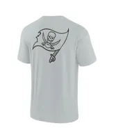 Men's and Women's Fanatics Signature Gray Tampa Bay Buccaneers Super Soft Short Sleeve T-shirt