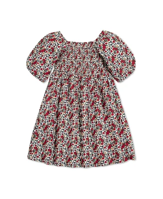 Hope & Henry Little Girls Short Bubble Sleeve Smocked Dress